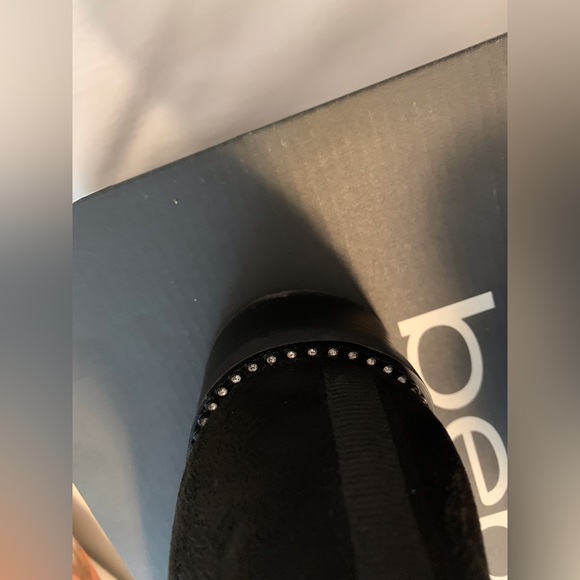 Black boots by BEBE, with rhinestones - Picture 2 of 9